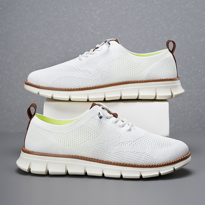 Nuevos Mocasines de Malla Tran - Knit Fabric Lace Up Sneakers reseña y precio