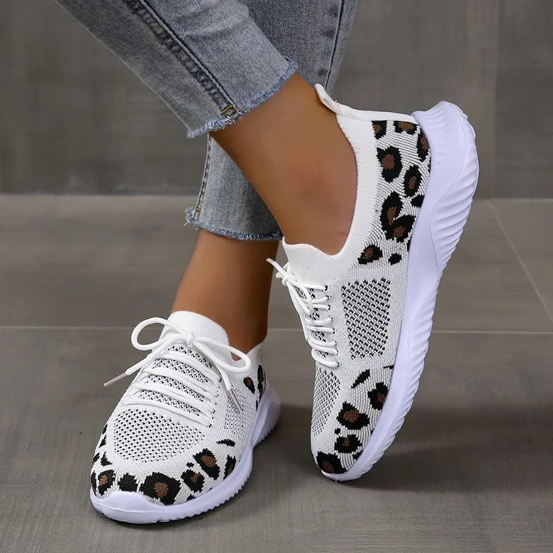 Nuevas zapatillas de verano pa - Knit Fabric Lace Up Sneakers reseña y precio